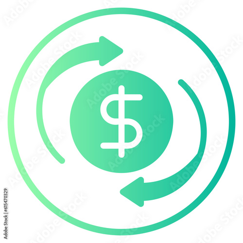 cash flow gradient icon