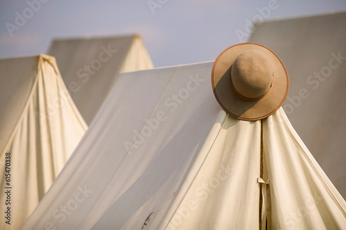 At a reenactment of the Civil War Battle of Franklin, Tennessee, USA; Franklin, Tennessee, United States of America photo
