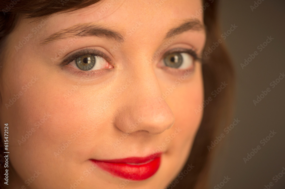 Close-up portrait of a teenage girl; Dunbar, Nebraska, United States of America