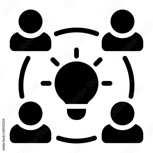 brainstorm glyph icon