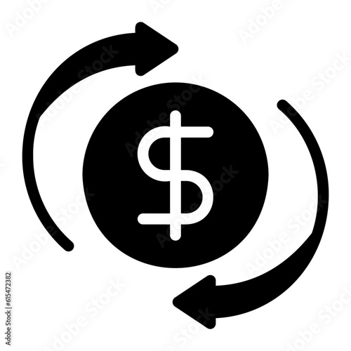 cash flow glyph icon