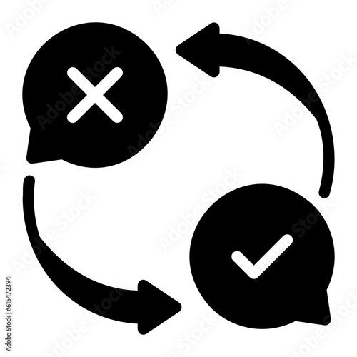 decision making glyph icon