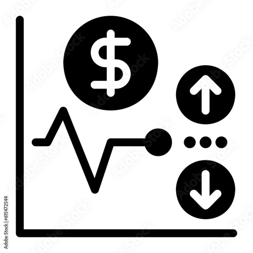volatility glyph icon