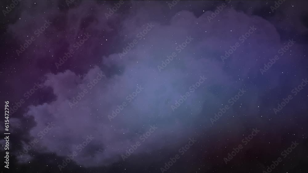 The camera flies through colorful clouds in space. Dark background for titles The camera flies through colorful clouds in space. Dark background for titles