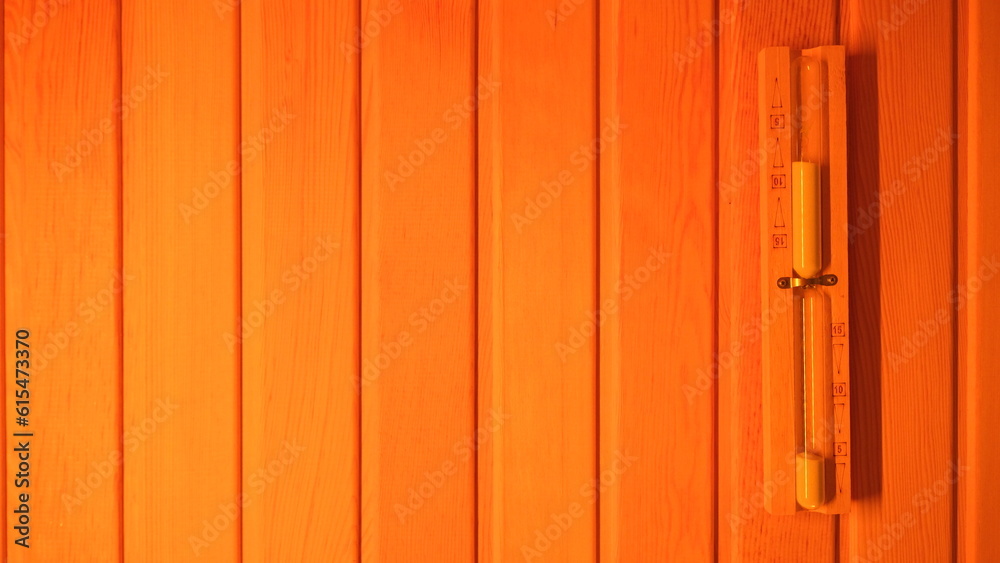 Obraz premium hourglass for time in sauna