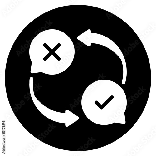 decision making glyph icon