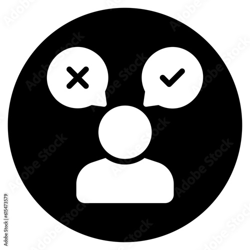 decision making glyph icon