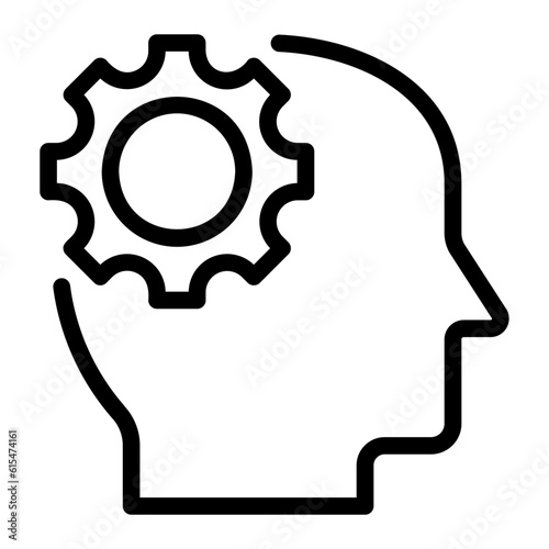 analytical thinking line icon