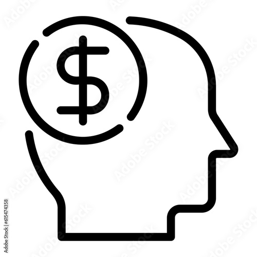 mindset line icon