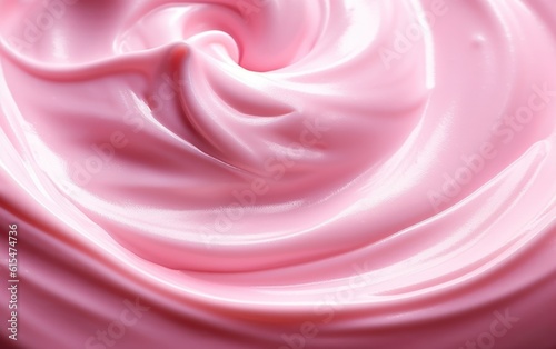 Pink skin care cosmetic beauty cream texture background in close up