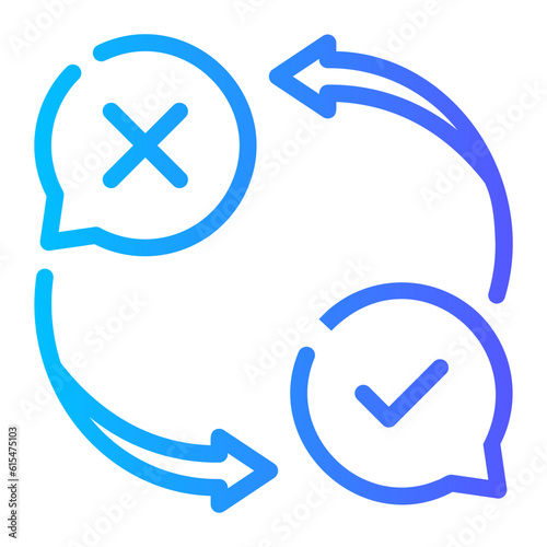 decision making gradient icon