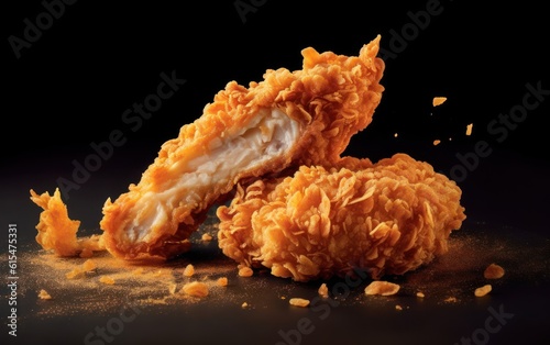 Fresh piece of crispy fried chicken