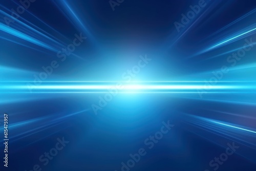 Blue gradient background with flash rays , abstract glowing light, blurry blue banner or header design