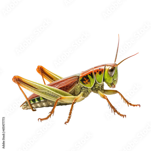 grasshopper isolated on white Fototapet