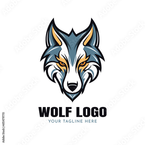 Wolf Illustration logo vector template