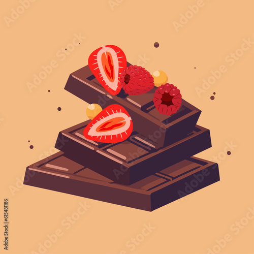 chocolate with berries