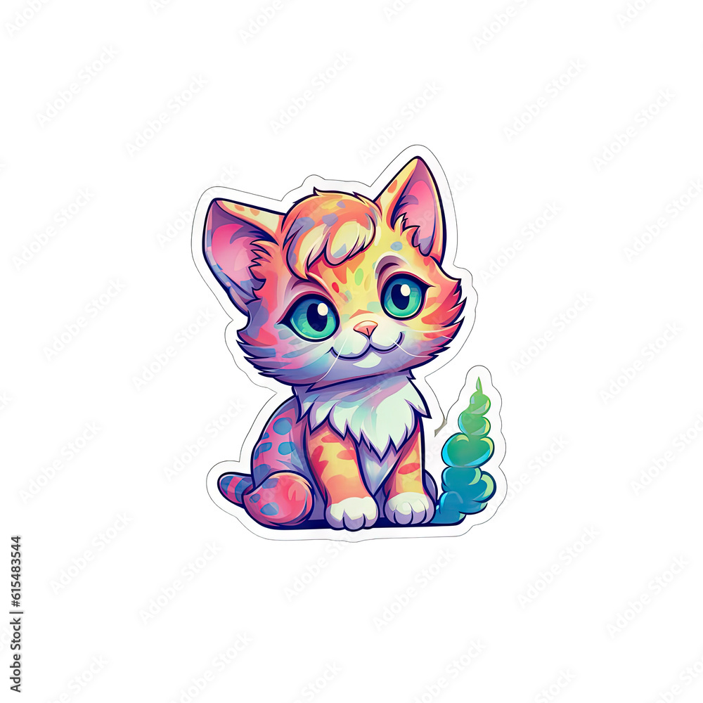 Obraz premium Immerse yourself in the enigmatic allure of AI-generated artistry with this captivating cat illustration, transcending the boundaries of traditional creativity.