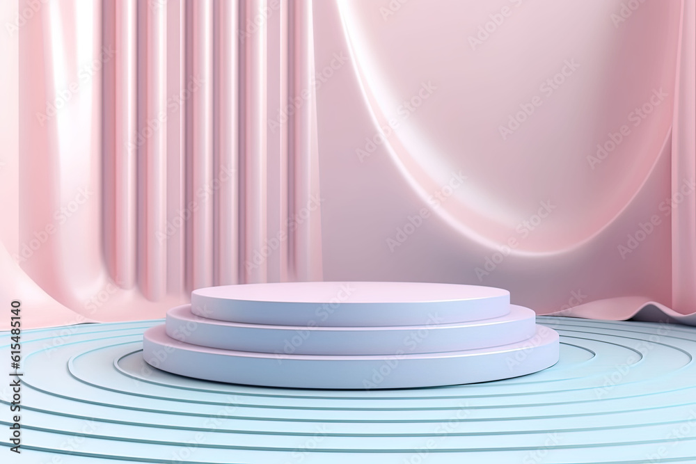 3d render abstract platform podium on water and waving 3d render abstract platform podium on water and waving