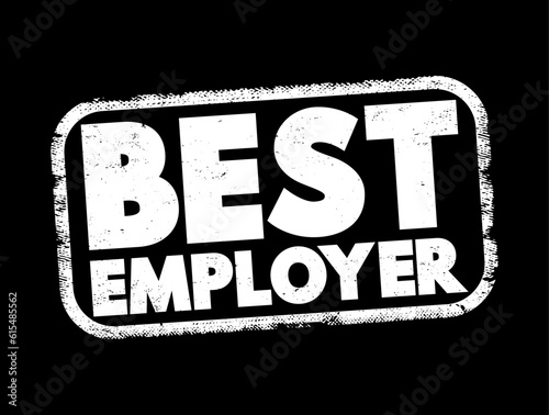 Best Employer text stamp, concept background