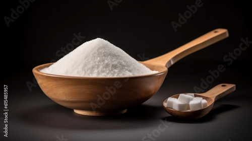 sugar in a bowl on isolated background