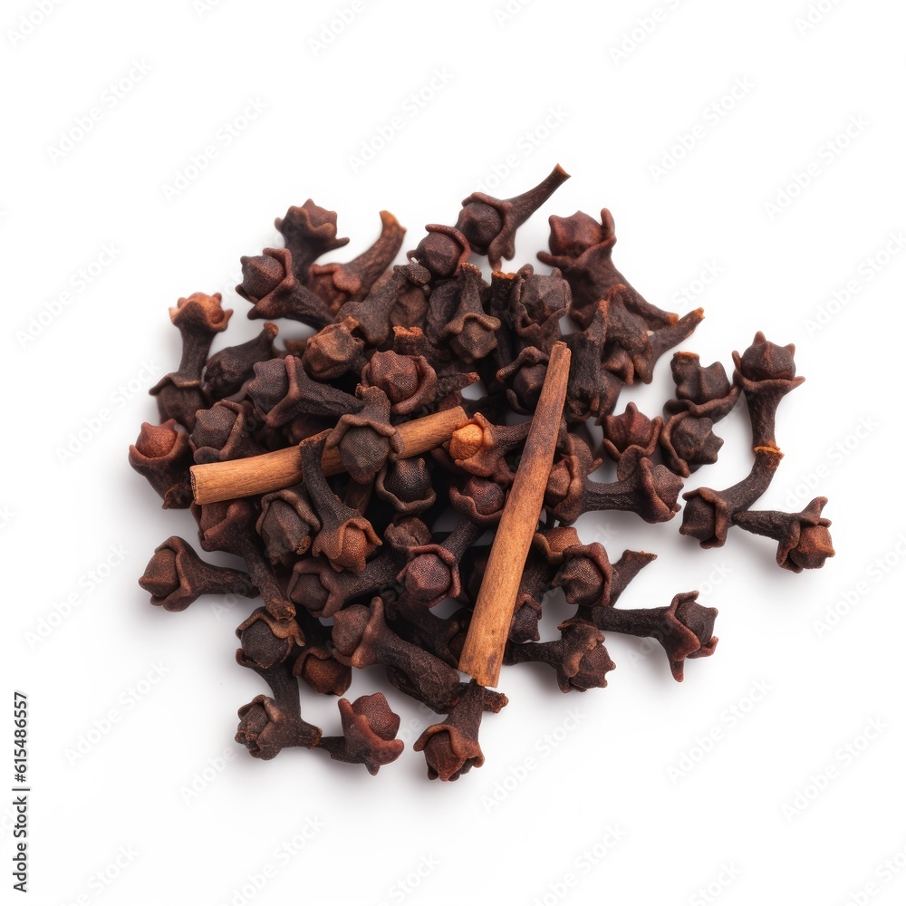 Cloves isolated on white background. Generative AI Cloves isolated on white background. Generative AI