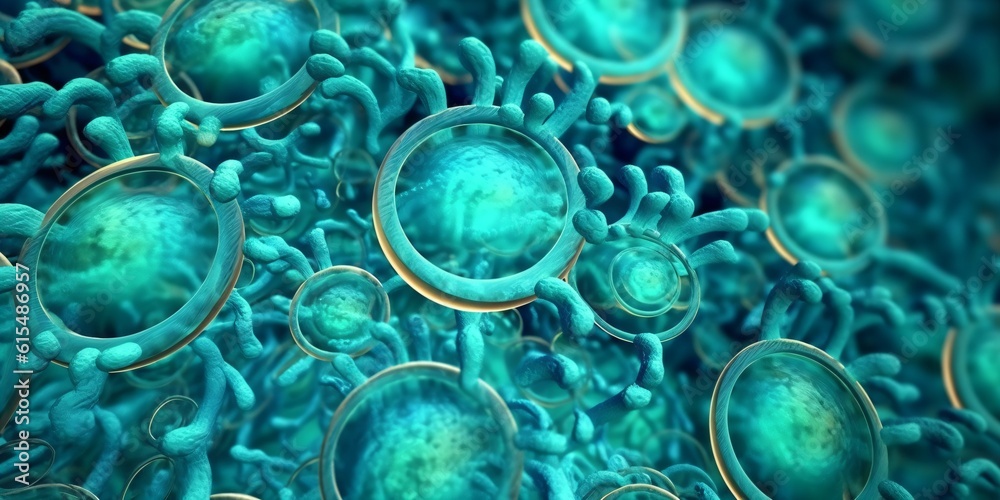 cellular therapy and regeneration, microscopic view of body cells, research of stem cells, generative ai cellular therapy and regeneration, microscopic view of body cells, research of stem cells, generative ai