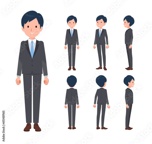 立っているビジネス男性のセット