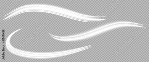 White glowing shiny lines effect vector background. Light glowing effect. Luminous white lines of speed.