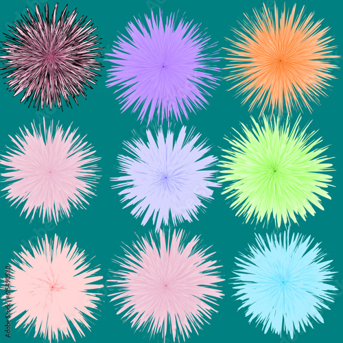 colorful crystal flowers can be used to make various icons
background with colorful fireworks 