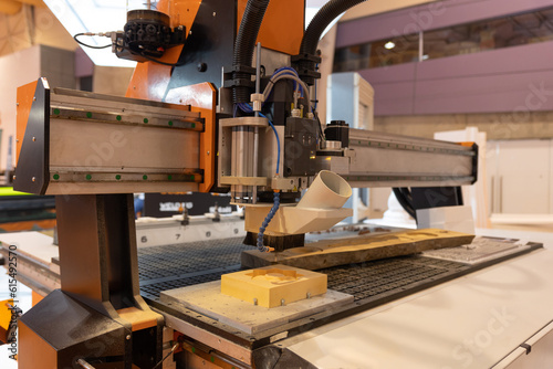 Modern Woodworking Machine At the expo of modern technologies