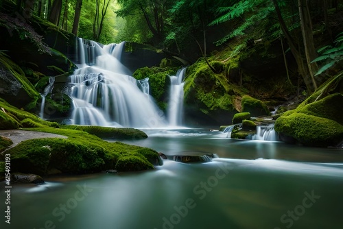 waterfall in the forest © Image Studio