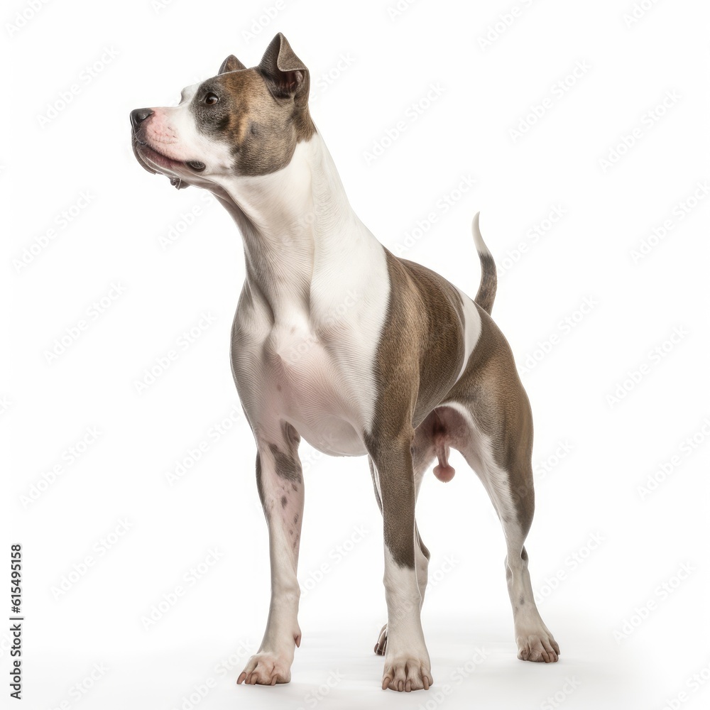 Dog on White Background generative AI