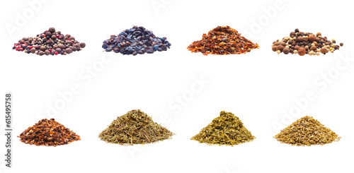 Colorful spices variety collection