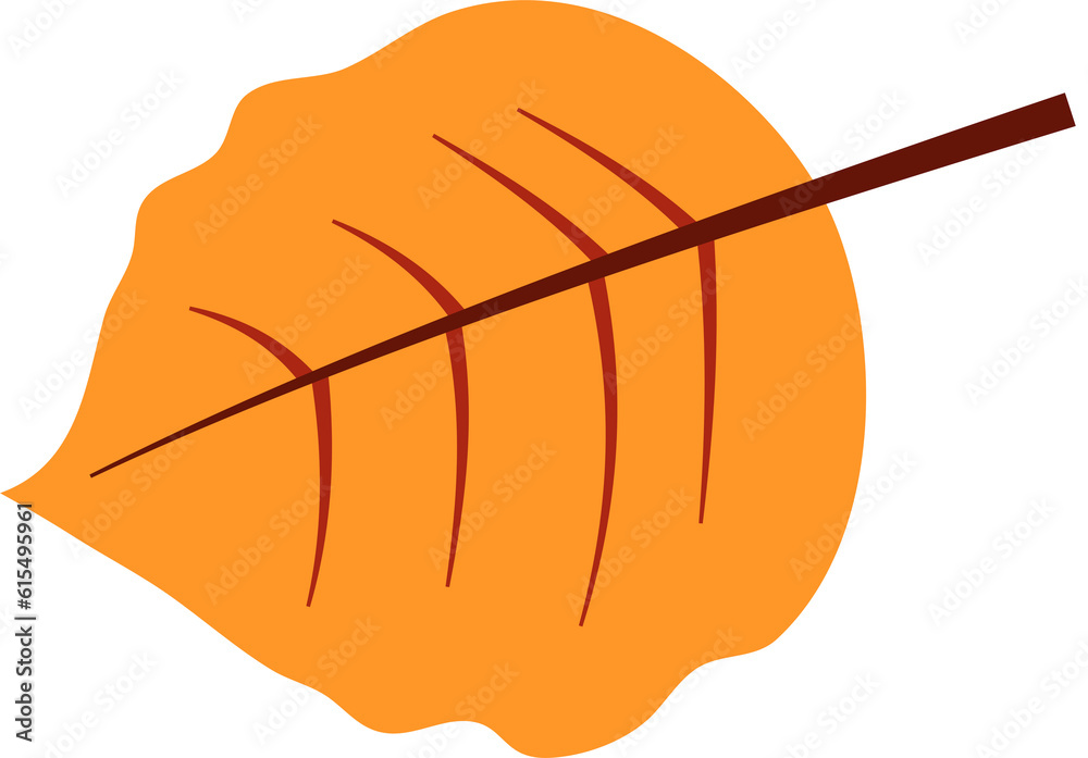 Autumn fall leaves decoration element, flat style illustration. Autumn fall leaves decoration element, flat style illustration.