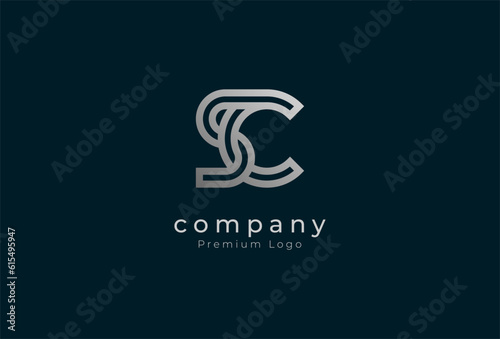 Initial letter SC monogram Logo Design, letter SC with modern and minimalist style logo design  inspiration, vector illustration