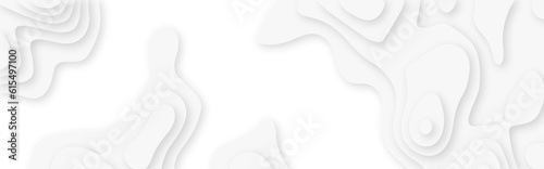 abstract curve line white background. Soft smooth lines curving abstract white paper cut banner. Geometric layered curve line white vector background. White waves decorative papercut design.	