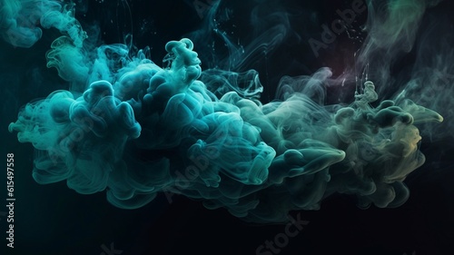 Abstract ivory smoke background. Blue color Generative AI.