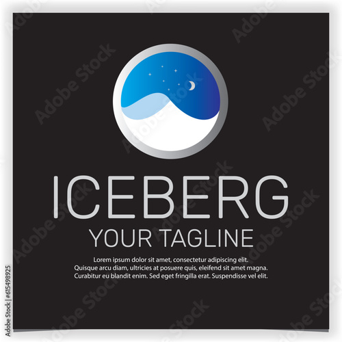 iceberg logo design creative premium elegant template vector eps 10