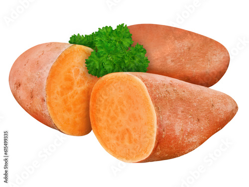 Süßkartoffel und Hintergrund transparent PNG cut out  Sweet Potato photo