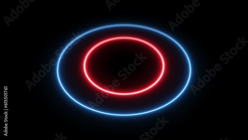Pending loading neon HUD element – 3D rotation and wiggle, loopable
