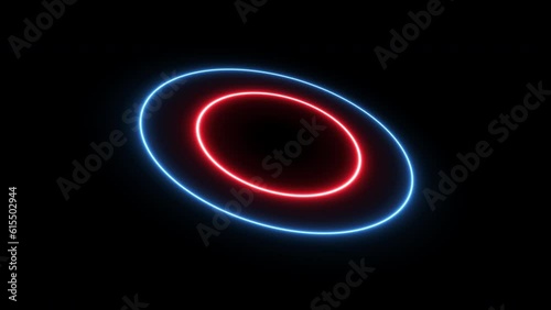 Pending loading neon HUD element – 3D rotation and wiggle, loopable