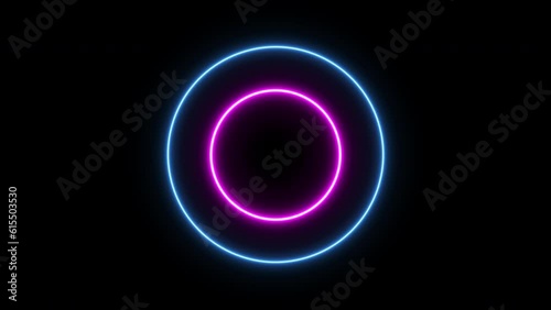 Pending loading neon HUD element – 3D rotation and wiggle, loopable