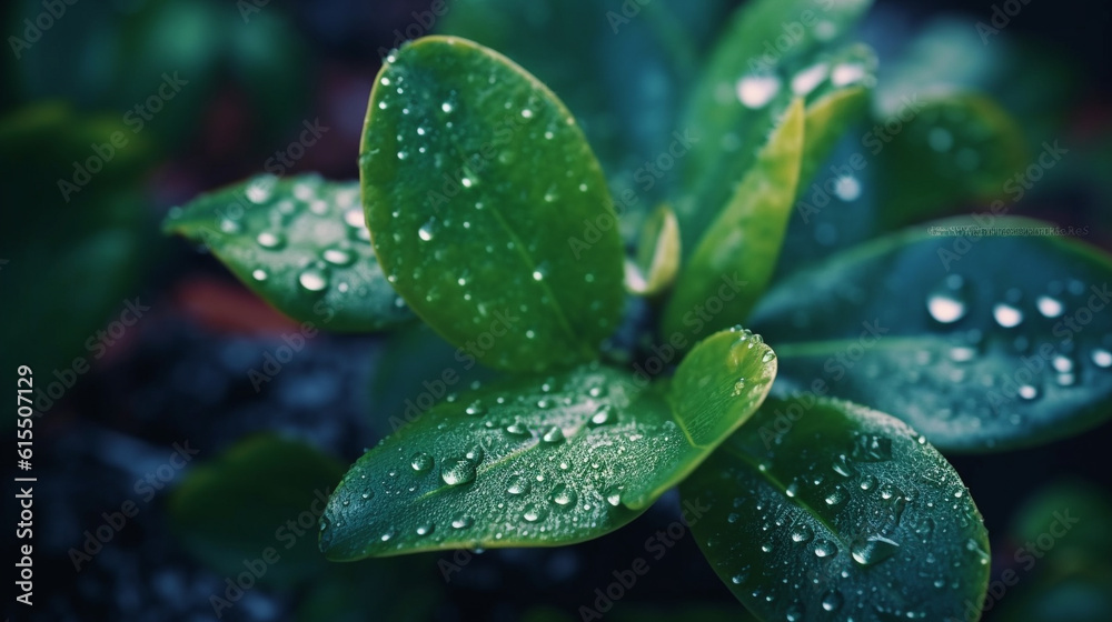 water drops on a green leaf HD 8K wallpaper Stock Photographic Image water drops on a green leaf HD 8K wallpaper Stock Photographic Image