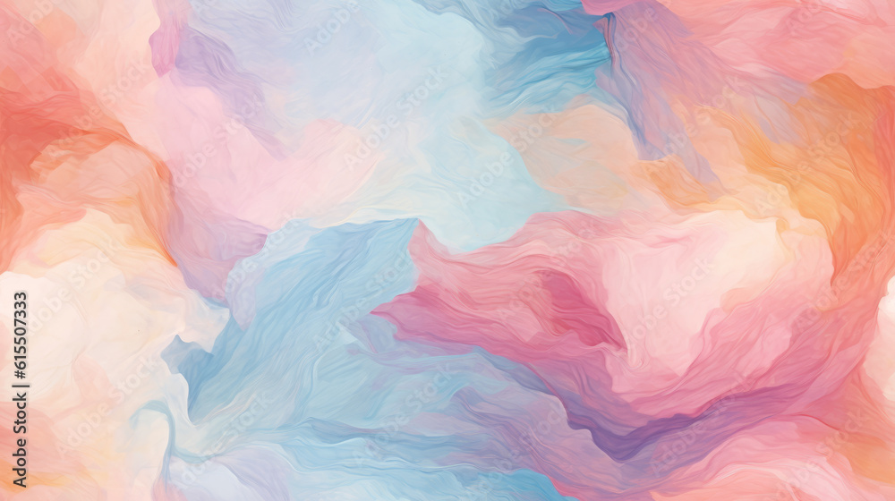 Seamless pattern background inspired by the art of watercolor painting with soft blended strokes in a variety of pastel shades Seamless pattern background inspired by the art of watercolor painting with soft blended strokes in a variety of pastel shades