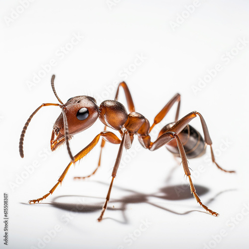 black ant isolated on white