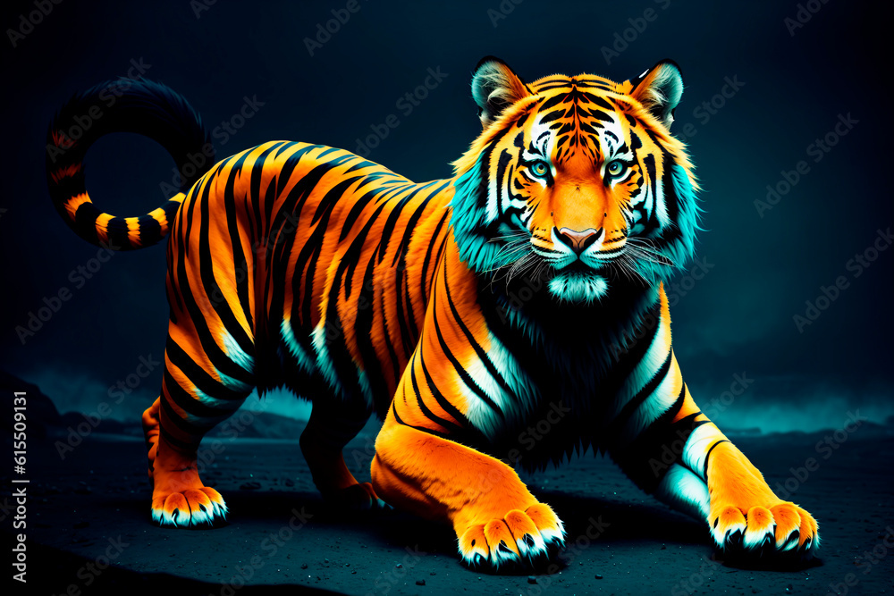 Animal portrait art illustration. Generative ai. Animal portrait art illustration. Generative ai.