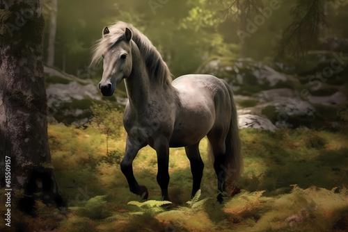 Gotland Pony - Sweden - Originating from the Gotland Island  known for their friendly nature  endurance  and suitability for various equestrian activities  Generative AI 