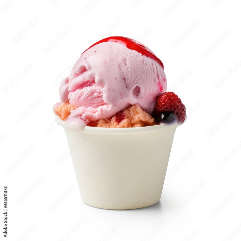 Ice cream on a white background Ice cream on a white background