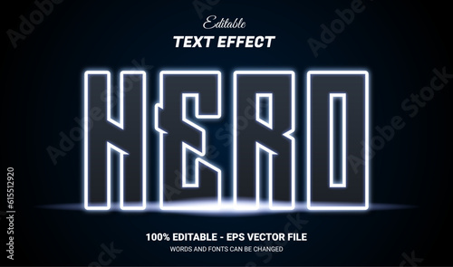 hero editable text effect