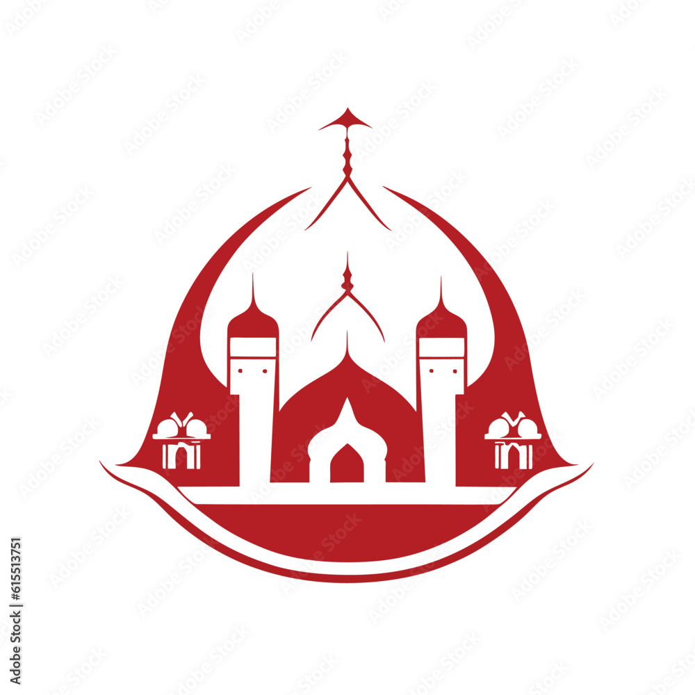 Modern mosque logo symbol or icon template, Mosque Leaf Creative Islamic logo design template, logo with a minimalist style. Modern mosque logo symbol or icon template, Mosque Leaf Creative Islamic logo design template, logo with a minimalist style.